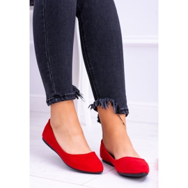 PS1 Ballerines Femme Rouge Daim Dermeno 3