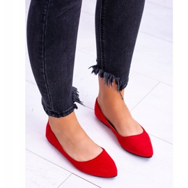PS1 Ballerines Femme Rouge Daim Dermeno 5