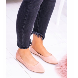 PS1 Ballerines Femme Rose Daim Dermeno 3
