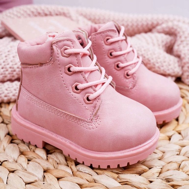 FRROCK Bottes Trappeurs Enfant Rose Poudré Dexter 2