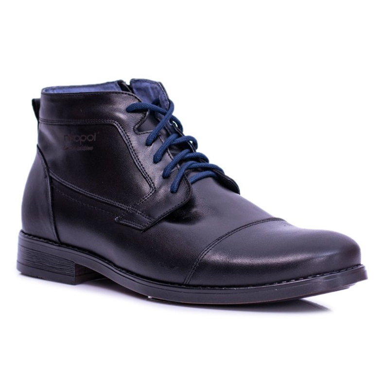Nikopol Bottes en cuir noires pour hommes avec fermeture à glissière par Gregory le noir 1 Nikopol Bottes en cuir noires pour hommes avec fermeture à glissière par Gregory le noir 1