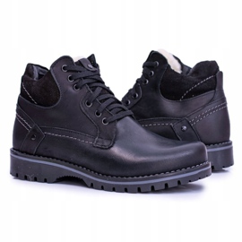 Bottes noires réchauffées pour hommes et jeunes avec polaire Komodo 885 le noir 2 Bottes noires réchauffées pour hommes et jeunes avec polaire Komodo 885 le noir 2