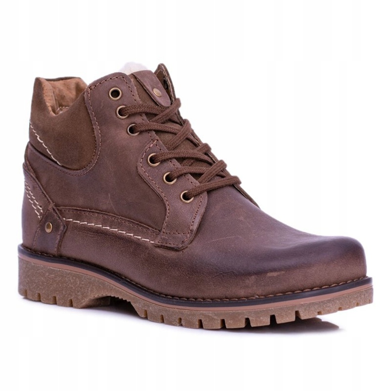 Bottes marron pour hommes et jeunes réchauffées avec polaire Komodo 885 brun 1