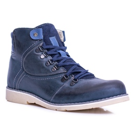 Bottes Chaudes En Cuir Homme Marine Komodo 733 bleu marine 1