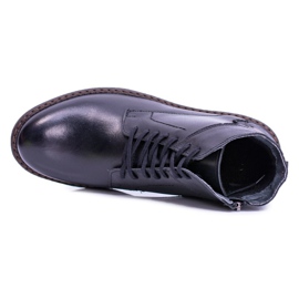 Iguana Bottes Chaudes Homme En Cuir Noir Devenor 1