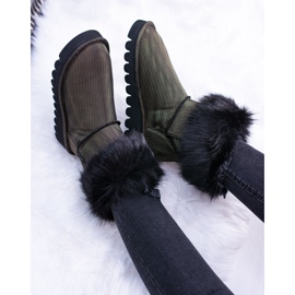 Moow Bottes de Neige Haute Fourrure Femme Fourrure multicolore jaune 6