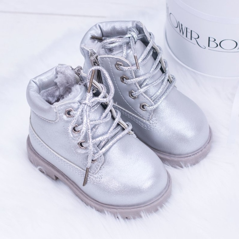 FRROCK Bottes Dexter Isolées Argentées De Trappeurs Pour Enfants 2 FRROCK Bottes Dexter Isolées Argentées De Trappeurs Pour Enfants 2