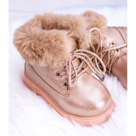 Bottes Chaudes Enfant Trappeurs Or Rose Phobos 2