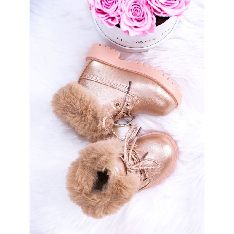 Bottes Chaudes Enfant Trappeurs Or Rose Phobos 1