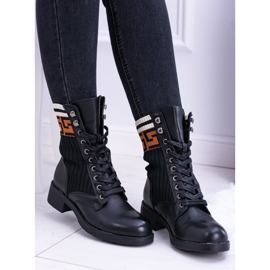 Bottines Chaussettes Femme Herse Noires le noir 2