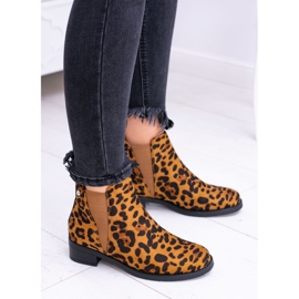Bottines femme à imprimé léopard Bottines Midas Jodhpur brun 5