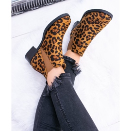 Bottines femme à imprimé léopard Bottines Midas Jodhpur brun 7