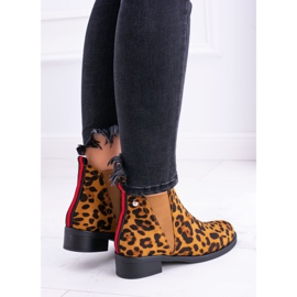 Bottines femme à imprimé léopard Bottines Midas Jodhpur brun 4