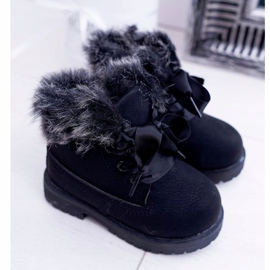 FRROCK Bottes chaudes noires pour enfants Fobos 1