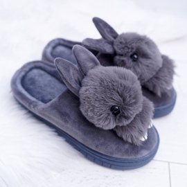 Chaussons Classiques Pour Femmes Avec Lapin Gris Howi 2 Chaussons Classiques Pour Femmes Avec Lapin Gris Howi 2