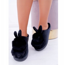 Pantoufles Classiques Pour Femmes Avec Un Lapin Howi Noir le noir 5