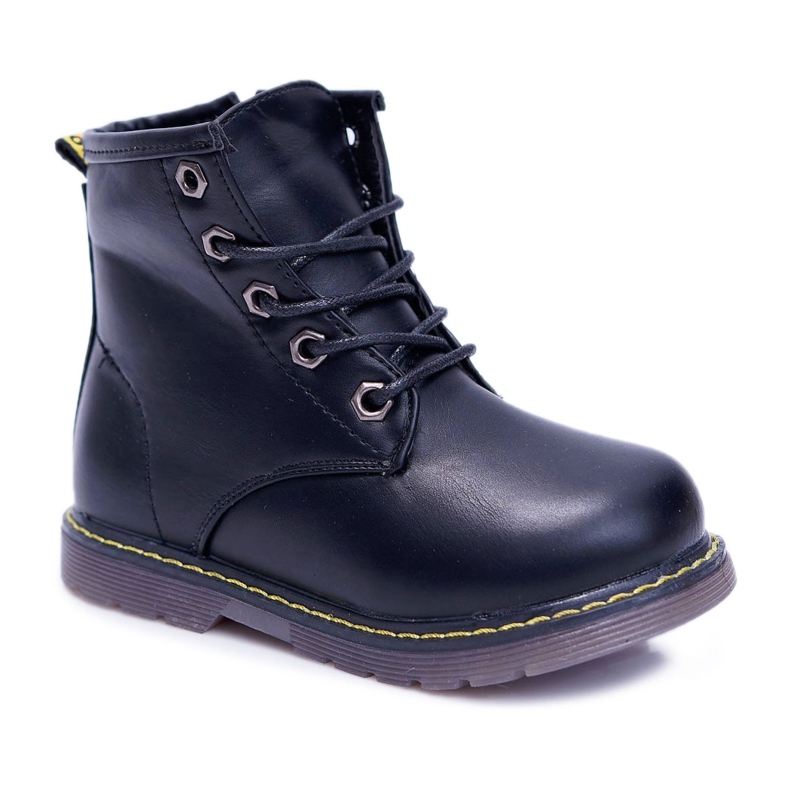 Bottes Enfant Chauffées Avec Fourrure Noir Ferrero Trappeurs 1