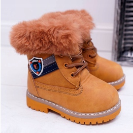 Boots Enfant Garçon Fourrure Camel Cobi brun 2