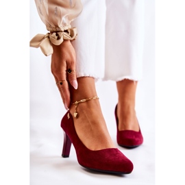 Escarpins femme Sergio Leone Bordeaux Suede Orsola rouge 1