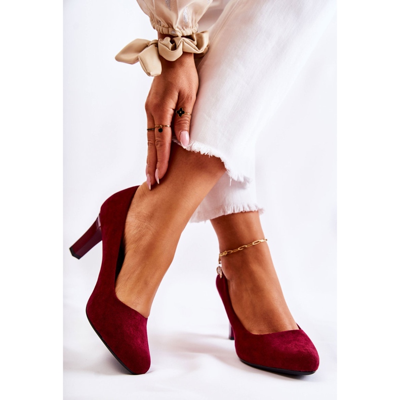 Escarpins femme Sergio Leone Bordeaux Suede Orsola rouge 2