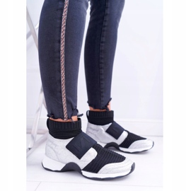 Chaussures De Sport Femme Lu Boo Avec Chaussette Silver Glitter Phantom noir gris multicolore 2