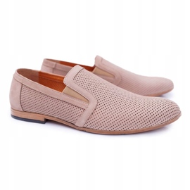 Mocassins à enfiler Bednarek Munero beiges pour hommes 1 Mocassins à enfiler Bednarek Munero beiges pour hommes 1