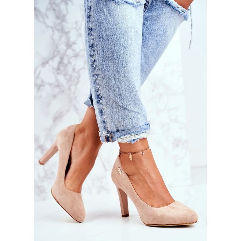 Escarpins à Talons Femme Daim Beige Sergio Leone Campbell 1