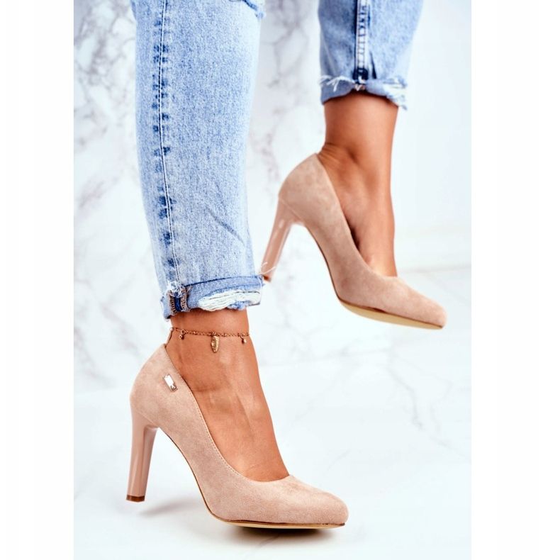 Escarpins à Talons Femme Daim Beige Sergio Leone Campbell 2