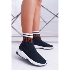 Chaussures De Sport Pour Femmes Chaussettes Hautes Noir Press multicolore 1