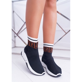 Chaussures De Sport Pour Femmes Chaussettes Hautes Noir Press le noir multicolore 2 Chaussures De Sport Pour Femmes Chaussettes Hautes Noir Press le noir multicolore 2
