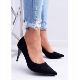 FB1 Escarpins Femme En Daim En Spitz Noir Crème le noir 2