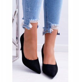FB1 Escarpins Femme En Daim En Spitz Noir Crème le noir 4