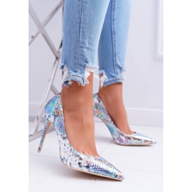 Escarpins Femme Lu Boo Serpent Bleu En Spitz Iris multicolore 2 Escarpins Femme Lu Boo Serpent Bleu En Spitz Iris multicolore 2