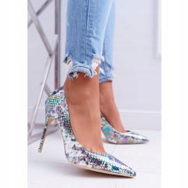 Escarpins Femme Lu Boo Vert Serpent Spitz Iris multicolore 1