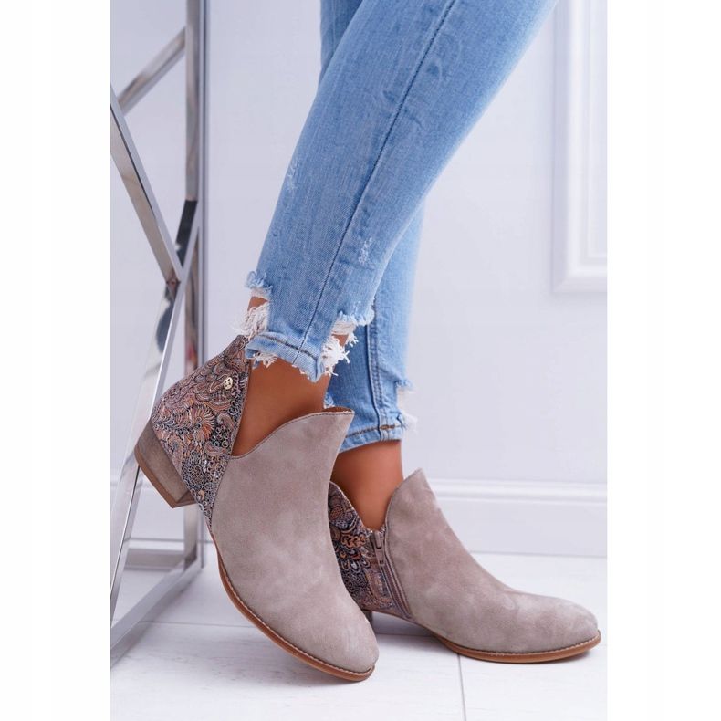 Bottines Plates Femme Maciejka Spring Cuir Beige 04091-04 2 Bottines Plates Femme Maciejka Spring Cuir Beige 04091-04 2