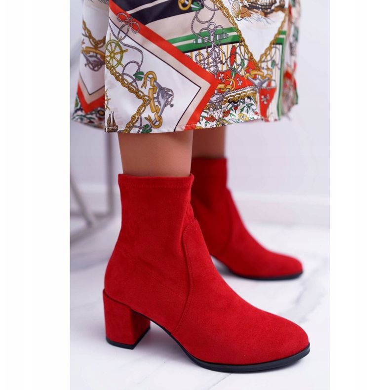 Bottes de printemps pour femmes à talons hauts Sergio Leone Slip-On Rouge LikeStar 1