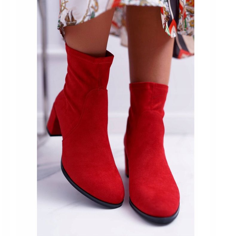 Bottes de printemps pour femmes à talons hauts Sergio Leone Slip-On Rouge LikeStar 2