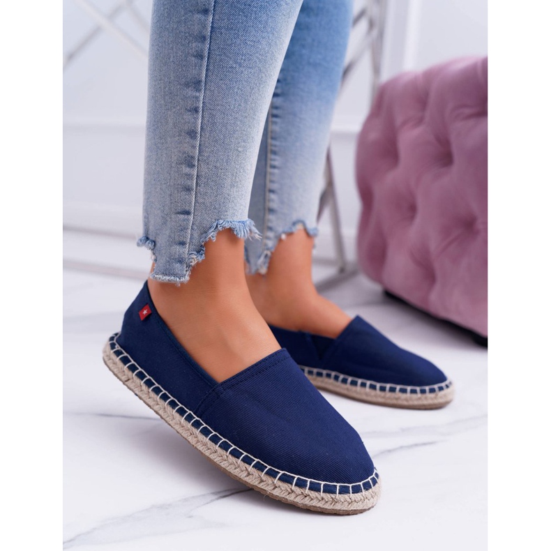 Espadrilles Femme Semelle Tressée Bleu Marine Big Star DD274A151 2