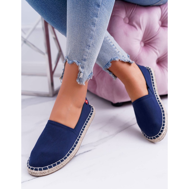 Espadrilles Femme Semelle Tressée Bleu Marine Big Star DD274A151 1