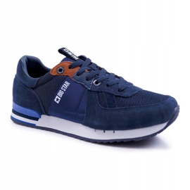 Chaussures De Sport Pour Hommes Big Star Suede Cuir Bleu Marine DD174321 2