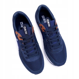 Chaussures De Sport Pour Hommes Big Star Suede Cuir Bleu Marine DD174321 1