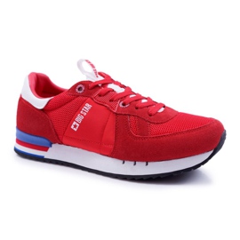 Chaussures De Sport Pour Hommes Big Star Suede Cuir Rouge DD174322 2