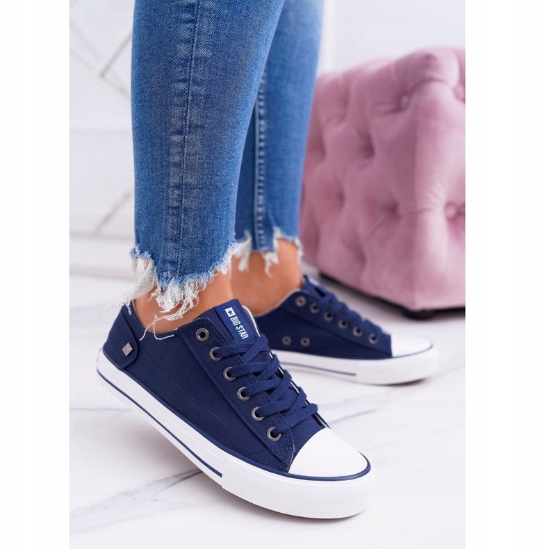 Baskets Femme Big Star Rubber Toe Bleu Marine DD274335 2 Baskets Femme Big Star Rubber Toe Bleu Marine DD274335 2