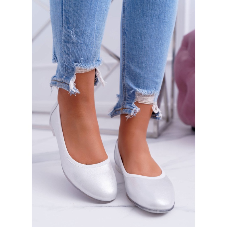 Ballerines pour femmes Sergio Leone Silver Plex gris 2