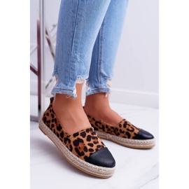 NFR Espadrilles Femme Léopard Flaty brun 1