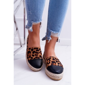 NFR Espadrilles Femme Léopard Flaty brun 2