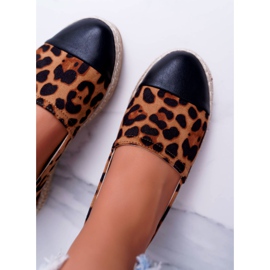 NFR Espadrilles Femme Léopard Flaty brun 5