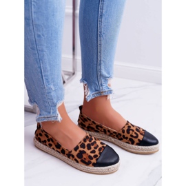 NFR Espadrilles Femme Léopard Flaty brun 3
