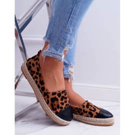 NFR Espadrilles Femme Léopard Flaty brun 4