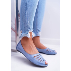 Ballerines Femme Maciejka Cuir Bleu Clair 03497-33 1